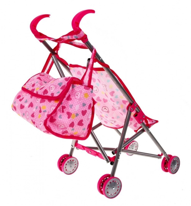 Ensemble d'accessoires pour poupées 3+ Soin de l'enfant + Landau + Chaise de nourrissage + Lit bébé + 2 sacs