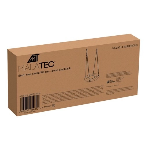 Balançoire nid de cigogne 100cm vert-noir 23514
