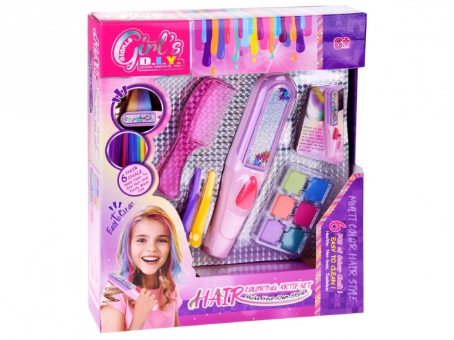 Ensemble de craies colorées pour teinture des cheveux