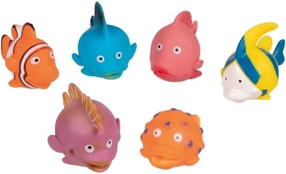 Poissons de bain avec ouverture, lot de 6 pièces