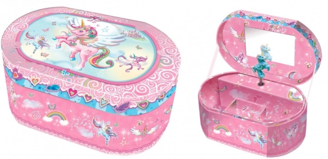 Boîte à musique ovale Pecoware - Licorne