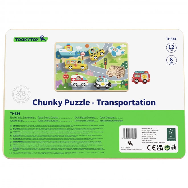 Puzzle en bois Montessori ville