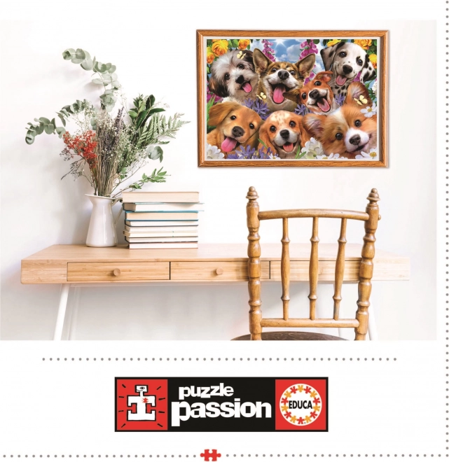 Puzzle Educa Selfie de Chiots 1000 pièces