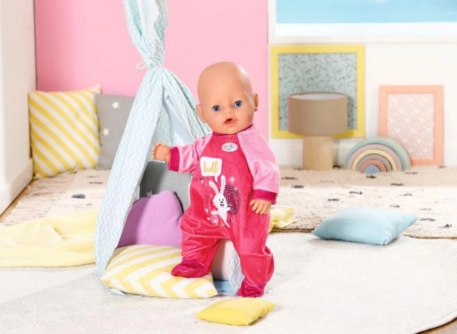 BABY born Grenouillère en velours rose, 43 cm