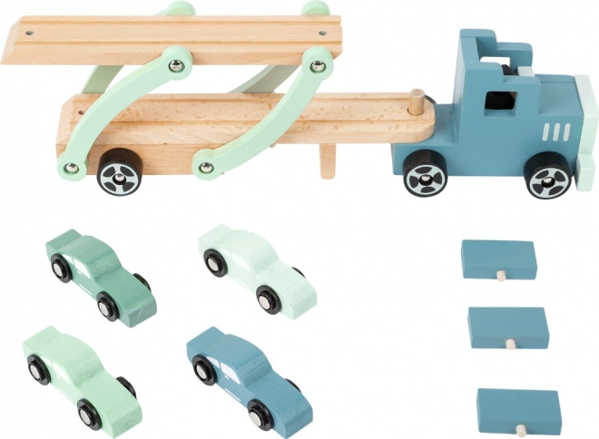 Camion en bois avec remorque porte-voitures Chicago – small foot