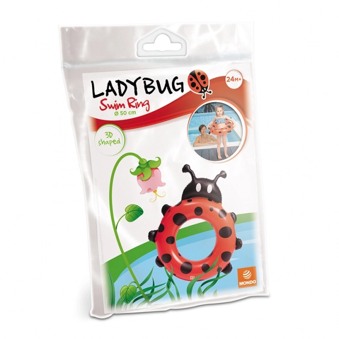Anneau gonflable coccinelle 50 cm
