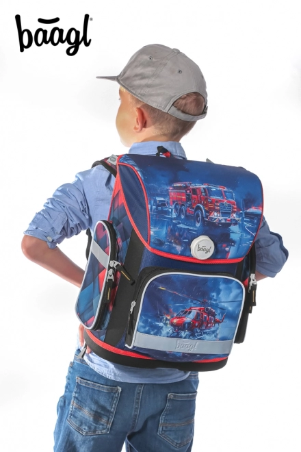 Baagl set 5 Ergo sauveteurs : cartable, trousse, sac, tablier, porte-monnaie