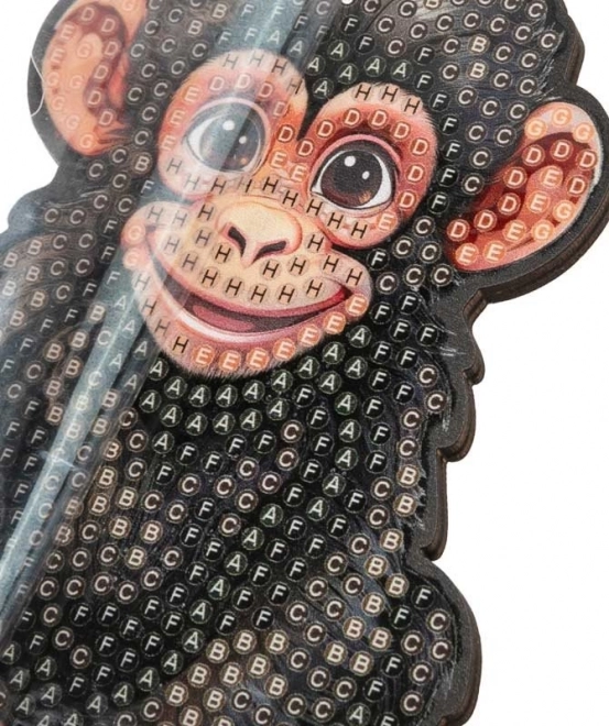 Peinture en diamant Jungle : Chimpanzé