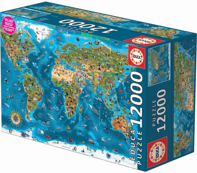EDUCA Puzzle Merveilles du monde 12000 pièces