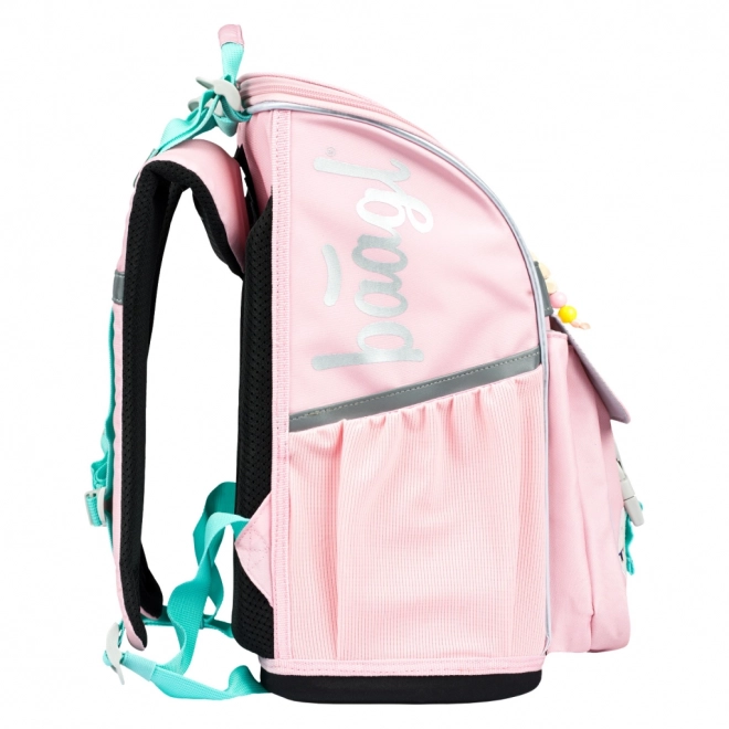 BAAGL 3 SET Zippy Duha rose : cartable, trousse, sac