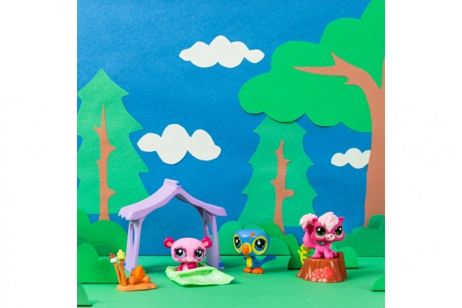 Ensemble de camping Littlest Pet Shop 3 figurines