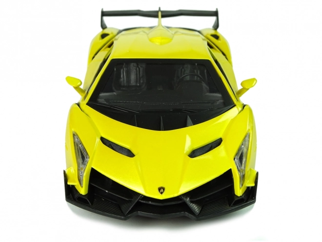 Voiture Lamborghini Veneno Jaune Télécommandée 2.4G avec Lumières Sonores