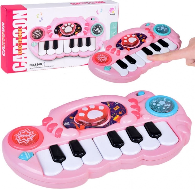 Clavier interactif pour enfants en forme de chat avec lumières et mélodies