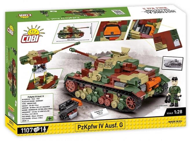 Kit WWII Panzerkampfwagen IV Ausf. G de 1107 pièces
