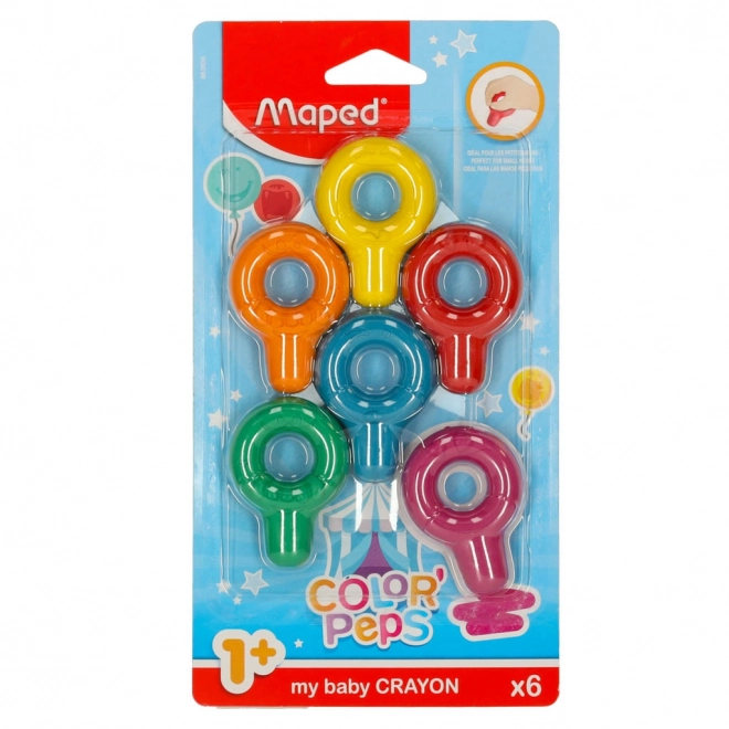 Pastels ronds pour bébés Colorpeps 6 couleurs Maped