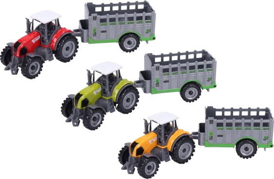 Tracteur en métal avec enclos 19 cm