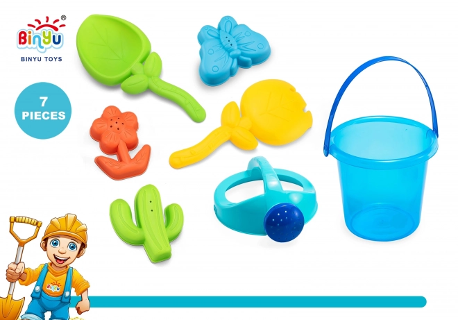 Ensemble pour le sable avec seau et arrosoir 2 en 1