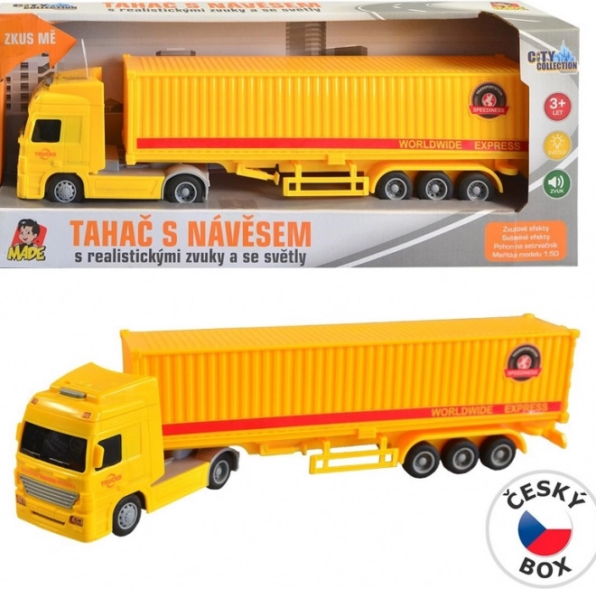 Camion avec conteneur à inertie