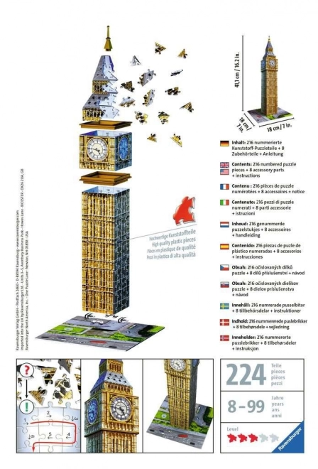 Ravensburger puzzle 3D Big Ben Londres 216 pièces