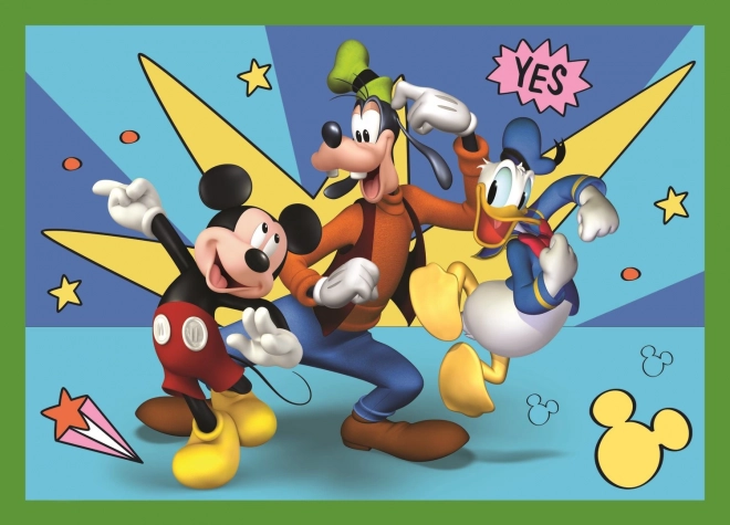Puzzle 4 en 1 Mickey parmi les amis