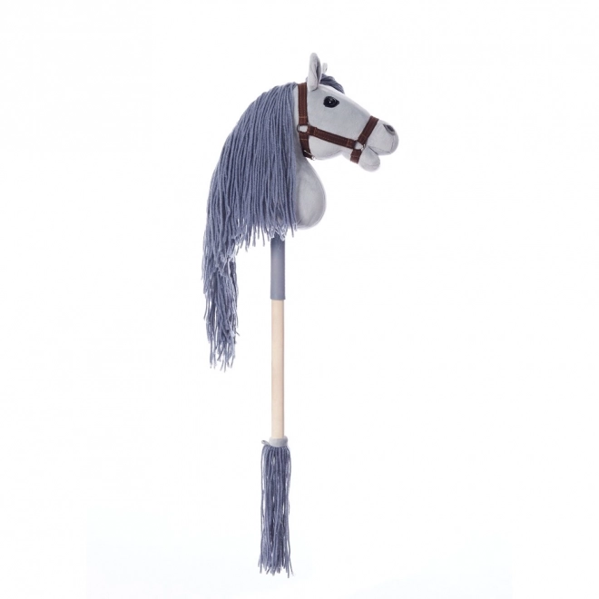 HOPPIHORSE cheval à bâton hobby horse taille A4 gris