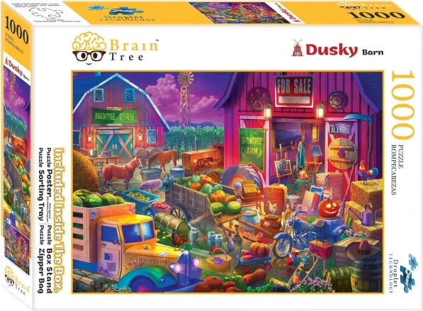 Puzzle Brain Tree crépuscule dans la cour (1000 pièces)