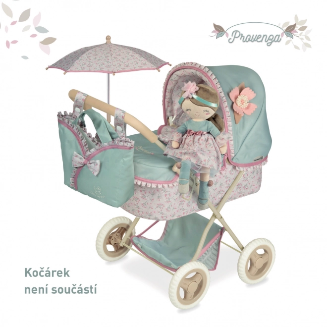 DeCuevas 20045 Poupée en Peluche PROVENZA - 36 cm avec berceau