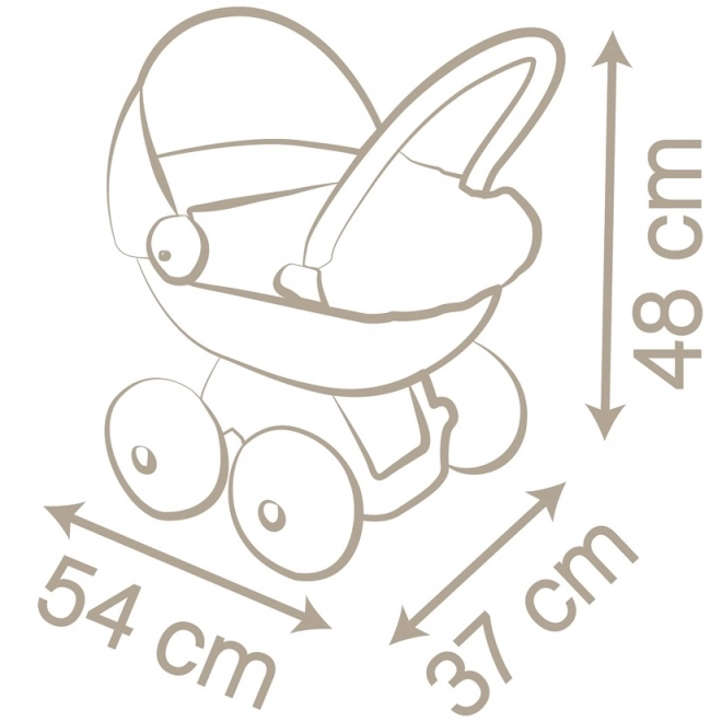 Poussette beige profond pour bébés BN
