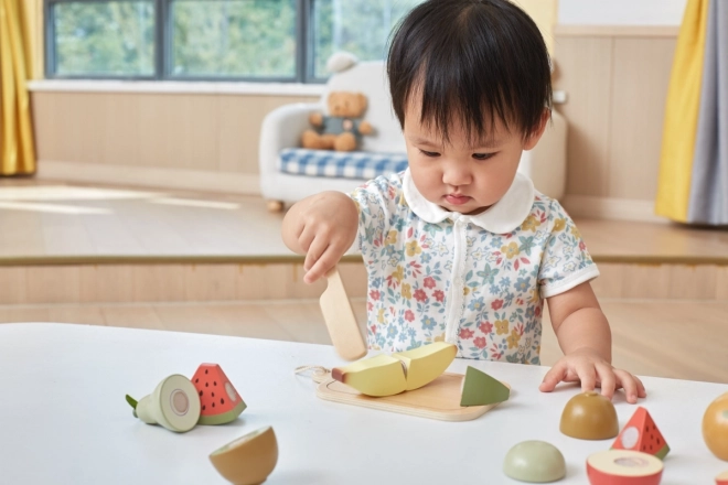 Fruits à découper en bois pour enfants