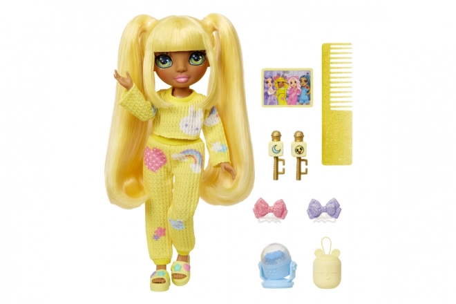 Rainbow High Junior Fashion poupée en pyjama - Sunny Madison