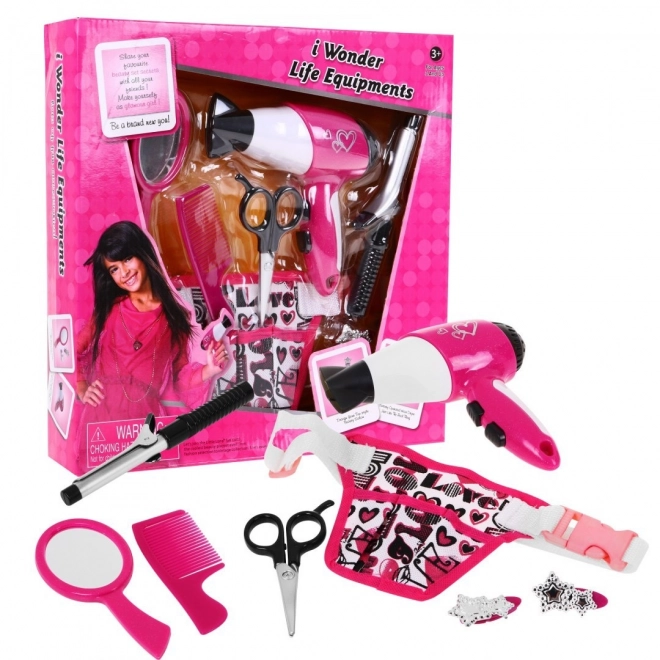 Kit interactif pour coiffeur pour enfants 3+ Petit coiffeur Sèche-cheveux + accessoires