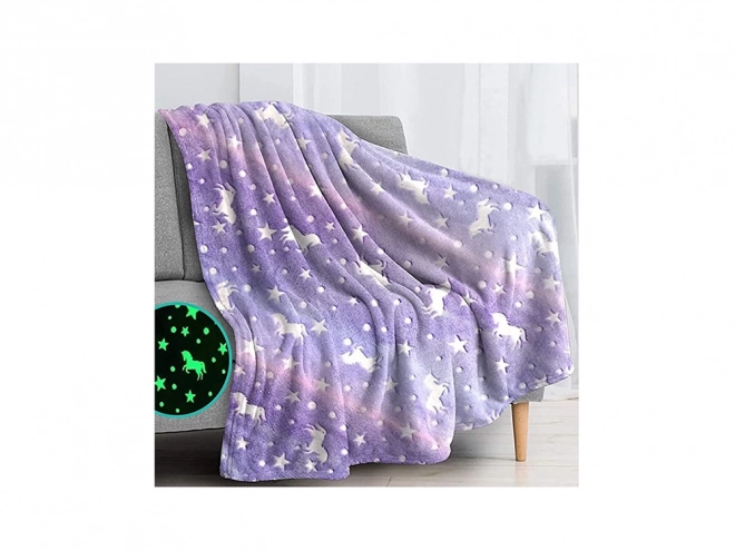 Couverture lumineuse avec poneys 150x200 cm