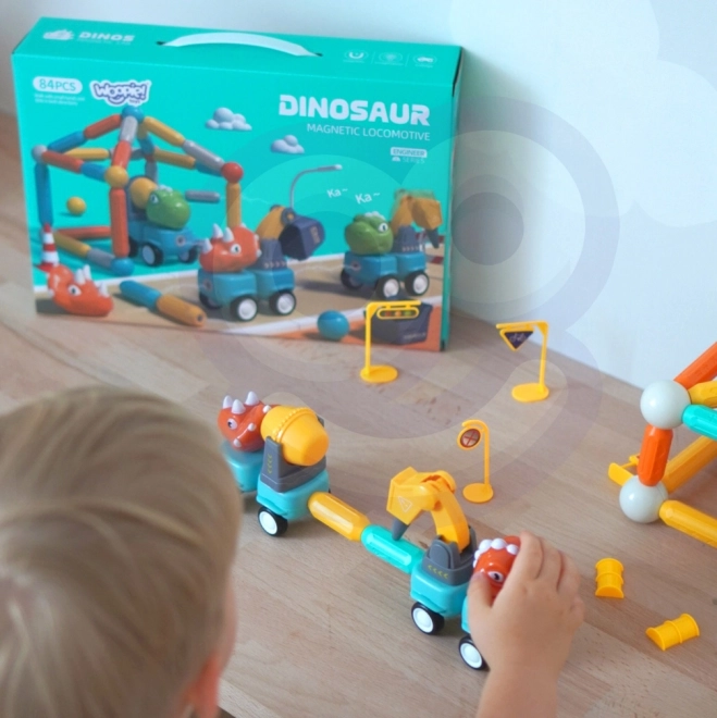Ensemble de construction dinosaures blocs magnétiques Woopie