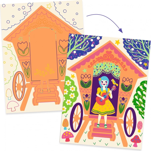 Images à gratter Maisons DJECO