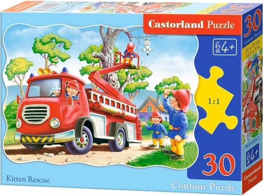 Puzzle 30 pièces – sauvetage d’un chaton – Chaton