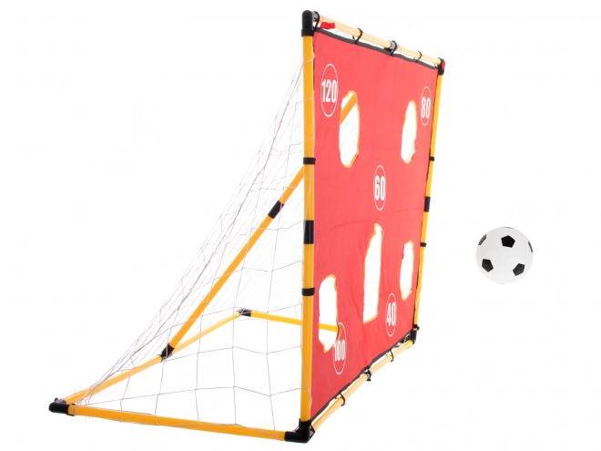 But de football d'entraînement avec bâches cibles et ballon