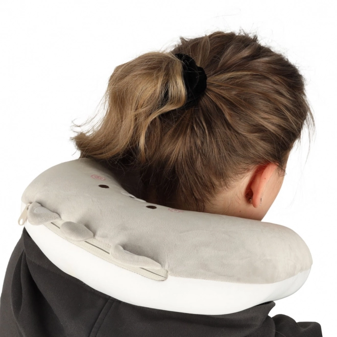 Coussin de voyage magique 2 en 1 baguette mascotte chat