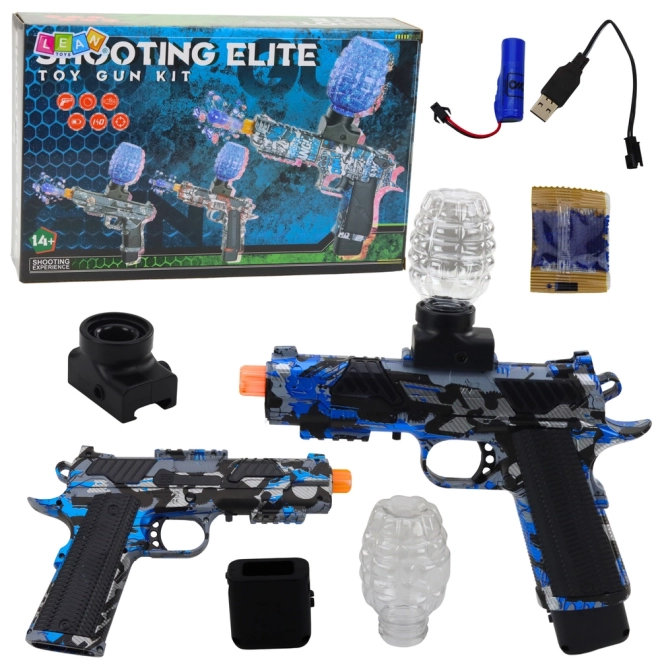 Pistolet électrique à billes d'eau graffiti bleu