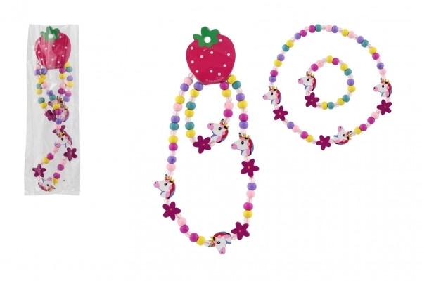 Collier et bracelet avec perles Licorne