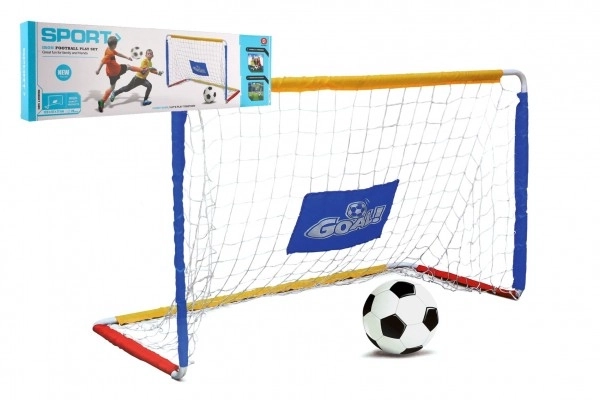 But de football pliable avec filet en métal