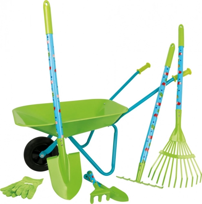 Petit pied Ensemble de jardinage avec brouette