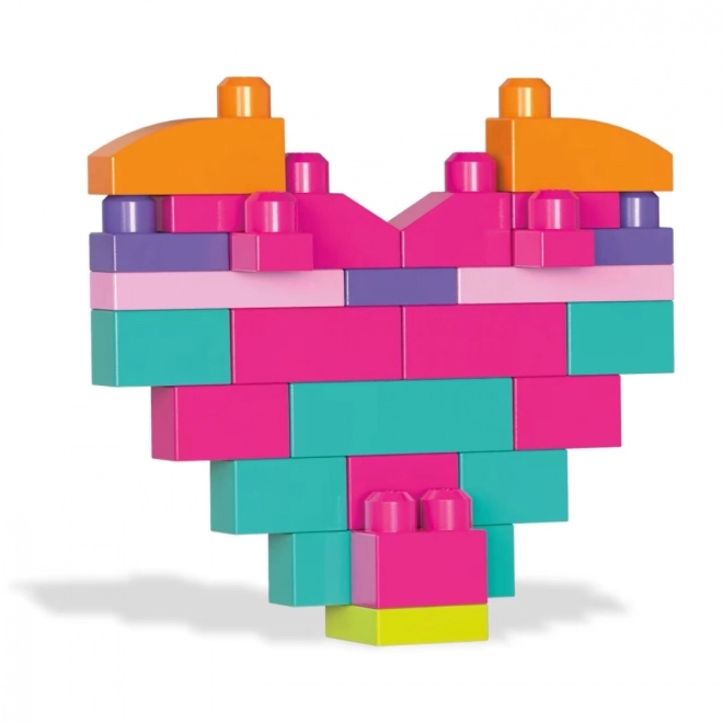 MEGA BLOKS grande pochette avec 60 gros blocs, rose
