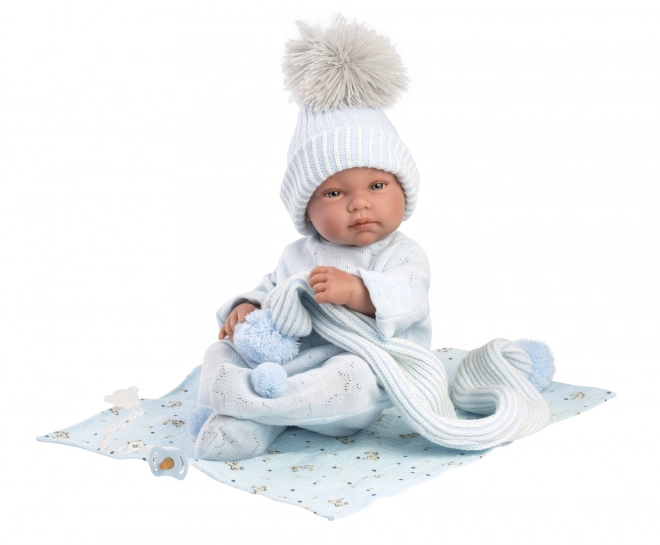 Llorens 84337 NOUVEAU-NÉ GARÇON - poupée réaliste bébé avec corps tout en vinyle - 43 cm