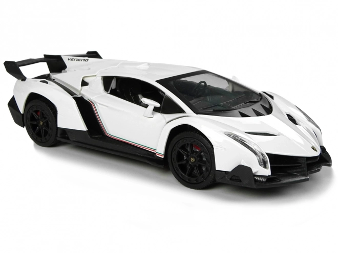 Voiture de sport R/C 1:24 Lamborghini Veneno Blanche 2.4 G Lumières