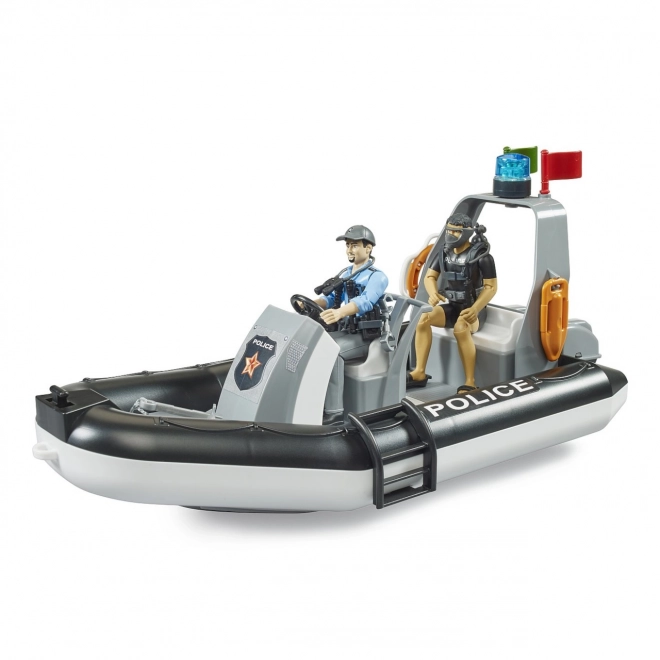 Bruder Bateau de police avec policier et plongeur