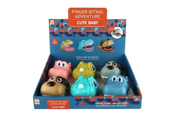 Jeu de réflexe mordre doigts animal plastique 12x16cm types divers