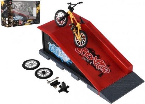 Vélo BMX de doigt avec accessoires à vis et rampe