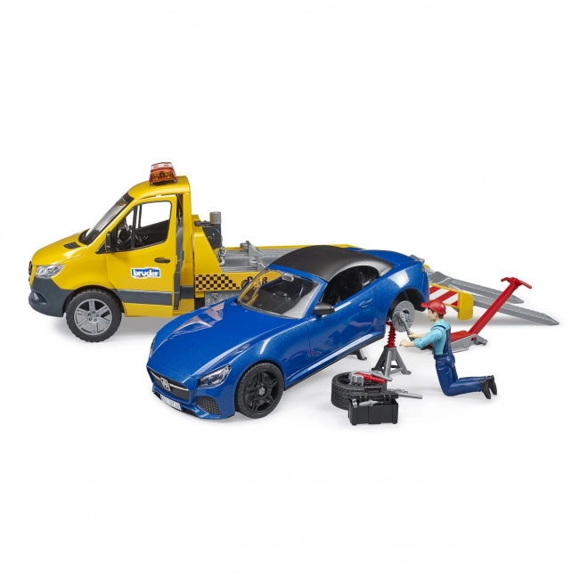 Bruder Voiture de remorquage MB Sprinter avec voiture de sport