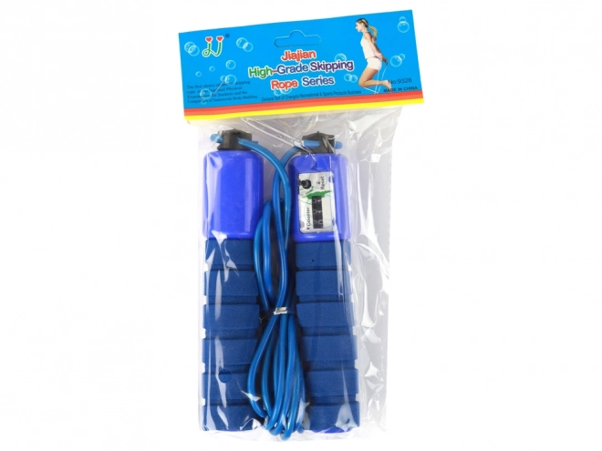 Corde à sauter bleue avec compteur 280 cm