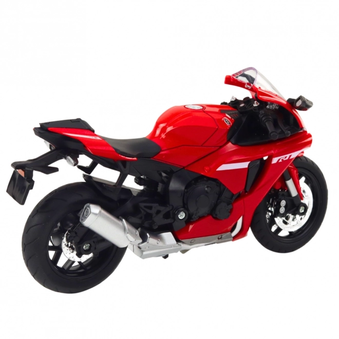 Moto en métal sportif rouge avec éclairage et sons R1 1:12